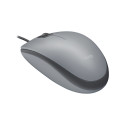 Logitech M110 Silent Wired Mouse, USB Type-A, 1000 DPI, Mid Grey