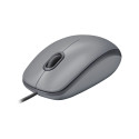 Logitech M110 Silent Wired Mouse, USB Type-A, 1000 DPI, Mid Grey