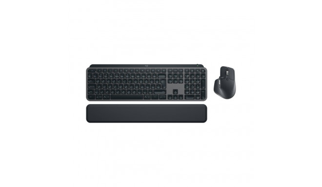 Logitech MX Keys S Combo Keyboard, Palm Rest and Mouse set, Graphite