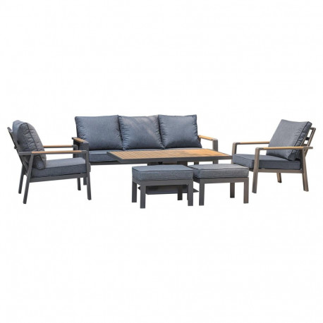 Garden furniture set PARKER 6-parts, grey