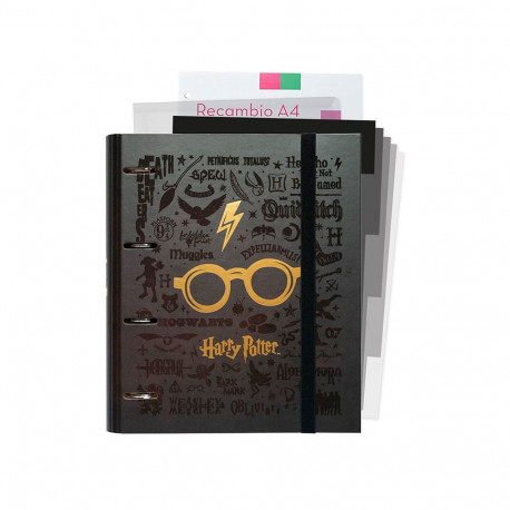 Harry Potter - Segregator A4 z kartkami (4 ringi, gumka)