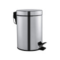 MEDICLINICS PP1321CS Round Waste Bin With Pedal, 20 L, Satin