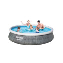 Bestway Fast Set 57376 above ground pool Inflatable pool Round 7340 L Grey