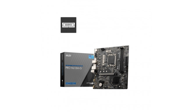 MSI emaplaat Pro H610M-G Intel H610 LGA 1700 micro ATX