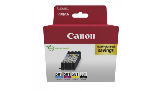 Canon tint CLI-581 C/M/Y/BK Multipack, must/magenta/kollane/tsüaan