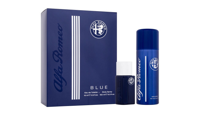 Alfa Romeo Blue Eau de Toilette (15ml) (Edt 15 ml + Body Spray 150 ml)