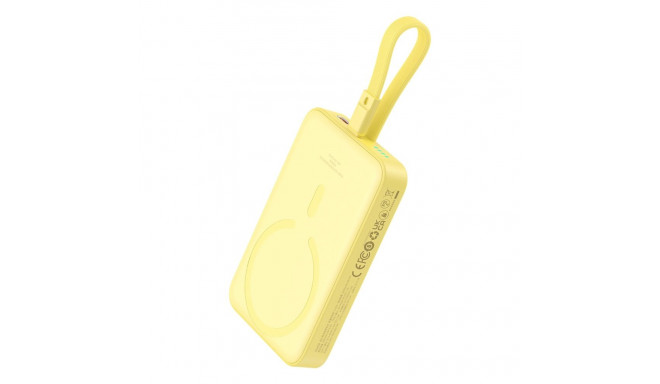 Baseus Magnetic Mini MagSafe 10000mAh 20W powerbank with built-in Lightning cable - yellow + Baseus 