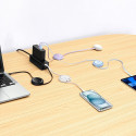 Baseus Free2Draw Mini USB-C - USB-C navíjecí kabel 100W 1m - fialový