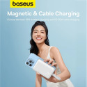 Powerbanka Baseus Magnetic Mini MagSafe 10000mAh 20W s vestavěným Lightning kabelem - bílá + Baseus 
