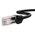 Baseus High Speed ​​​​Cat 5 RJ-45 Ethernet kabel 1000Mb/s 1m kulatý - černý