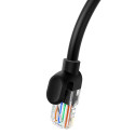 Baseus High Speed ​​​​Cat 5 RJ-45 Ethernet kabel 1000 Mb/s 1,5 m kulatý - černý