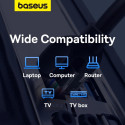 Baseus High Speed ​​​​Cat 5 RJ-45 Ethernet kabel 1000Mb/s 1m kulatý - černý