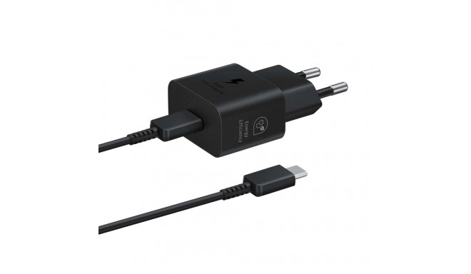 Samsung EP-T2510XBEGEU 25W SFC GaN wall charger with USB-C cable - black