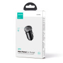 Joyroom JR-CCN06 30W 2x USB-C mini nabíječka do auta kovová - černá