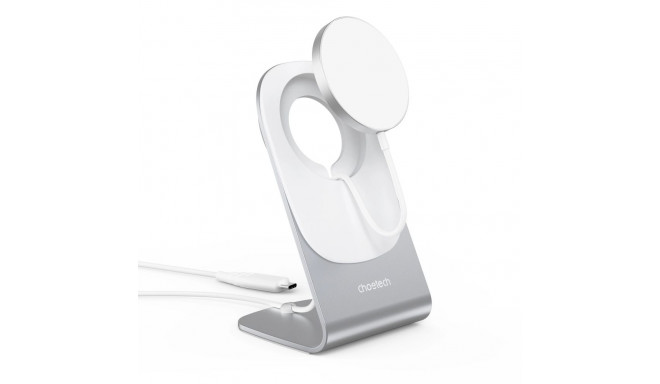 Choetech 15W Qi wireless inductive charger with MagSafe white (H046+T518-F)