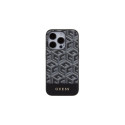 Pouzdro Guess GCube Stripes MagSafe pro iPhone 15 Pro - černé