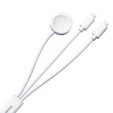 Joyroom S-IW007 kabel 3 v 1 USB-A magnetická nabíječka - Lightning 1,2 m - bílá