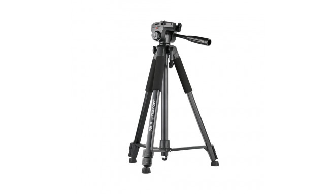 Aluminum photographic tripod with adjustable base - gray