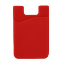 Samolepící pouzdro na karty na zadní stranu telefonu - červené