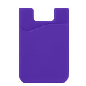 Samolepící pouzdro na karty na zadní stranu telefonu - fialové