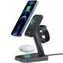 Acefast Qi Wireless Charger 15W for iPhone (with MagSafe), Apple Watch and Apple AirPods Stand Holde