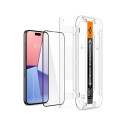 Spigen tempered glass screen protector Glas.tR Ez Fit FC iPhone 15 Pro Max, black 2pcs