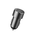 Baseus car charger hub 2x USB 3.1A 17W + 2x cigarette lighter socket 80W, black