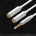 Ugreen kabel kabelový rozbočovač sluchátek mini jack 3,5 mm - 2 x mini jack 3,5 mm (mikrofon + stere