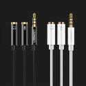 Ugreen kabel kabelový rozbočovač sluchátek mini jack 3,5 mm - 2 x mini jack 3,5 mm (mikrofon + stere