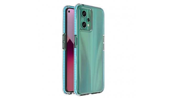 Spring Case for Realme 9 Pro silicone cover with frame light blue