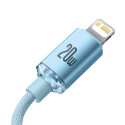 Baseus Crystal Shine Series USB Typ C - Lightning kabel rychlé nabíjení Napájení 20 W 1,2 m modrý (C