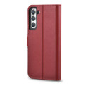 iCarer kaitseümbris Haitang Leather Wallet Samsung Galaxy S22+, punane