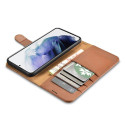 iCarer Haitang Leather Wallet Case Leather Case for Samsung Galaxy S22 + (S22 Plus) Wallet Housing C