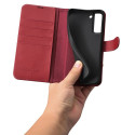 iCarer kaitseümbris Haitang Leather Wallet Samsung Galaxy S22+, punane