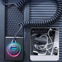 Rychlá nabíječka do auta Joyroom 3 v 1 s kabelem USB typu C 1,6 m 60 W černá (JR-CL07)