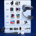 Rychlá nabíječka do auta Joyroom 3 v 1 s kabelem USB typu C 1,6 m 60 W černá (JR-CL07)