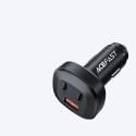 Acefast car charger 66W 2x USB Type C / USB, PPS, Power Delivery, Quick Charge 4.0, AFC, FCP, SCP bl