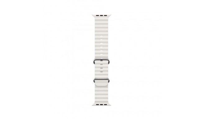 iWear S1 Rievota Mīksta Silikona 20mm aproce priekš Apple Watch 49mm / 45mm / 44mm / 42mm Balta