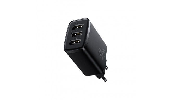 Baseus Compact Quick Charger  3x USB  17W (Black) 6932172606961