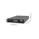 UPS for RACK, 1kVA 1000W. PF 1.0, LCD