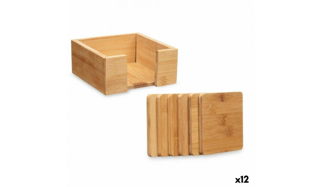 Coasters Kinvara KT235115SQ Natural Bamboo Squares 7 Pieces (12 Units)