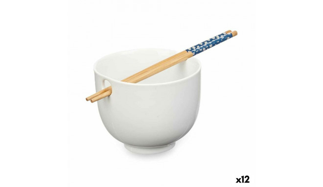 Блюдо Kinvara B10067A Белый Бамбук 24 x 10,7 x 13,3 cm Трости asiatico/oriental (12 штук)