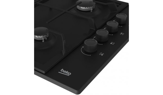 Beko HIBG64125SB hob Black Built-in 61 cm Gas 4 zone(s)