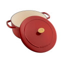 Ballarini Bellamonte Round Cast Iron Pot - Red, 5.5 ltr