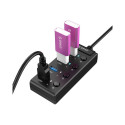 Orico  USB 3.0. Hub with switches, 4x USB (black)