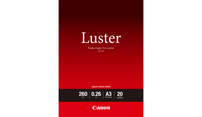 Canon LU-101 Luster Photo Paper Pro A3 - 20 Sheets