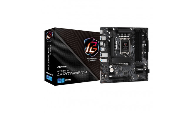 ASRock mainboard B760M PG Lightning/D4 Intel B760 LGA 1700