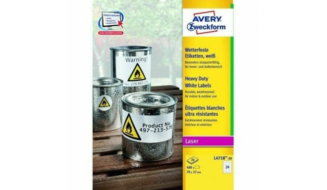 Printer Labels Avery L4718 20 Sheets 99,1 x 139 mm (5 Units)