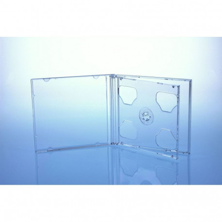 Omega CD box Jewel for 2, transparent