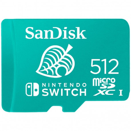 SANDISK microSDXC card for Nintendo Switch 512GB, up to 100MB/s Read, 60MB/s Write, U3, C10, A1, UHS